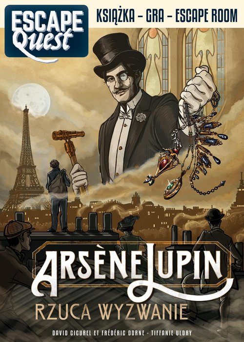Okładka gry książkowej Escape Quest: Arsene Lupin rzuca wyzwanie