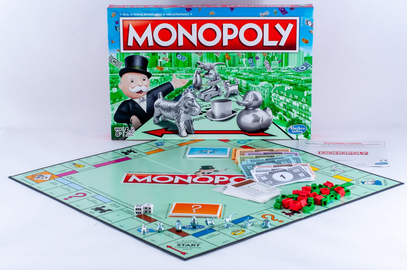 Gra planszowa Monopoly Classic Hasbro plansza i okładka
