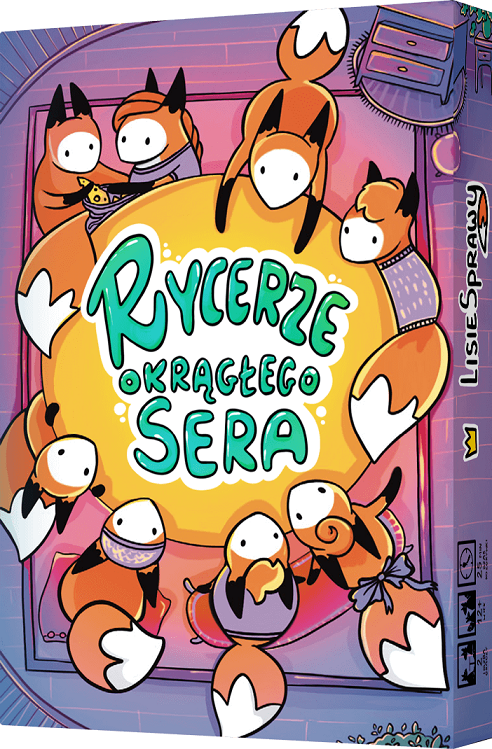 Pudełko gry karcianej Rycerze okrągłego sera - samodzielna gra z cyklu liski ojojanie