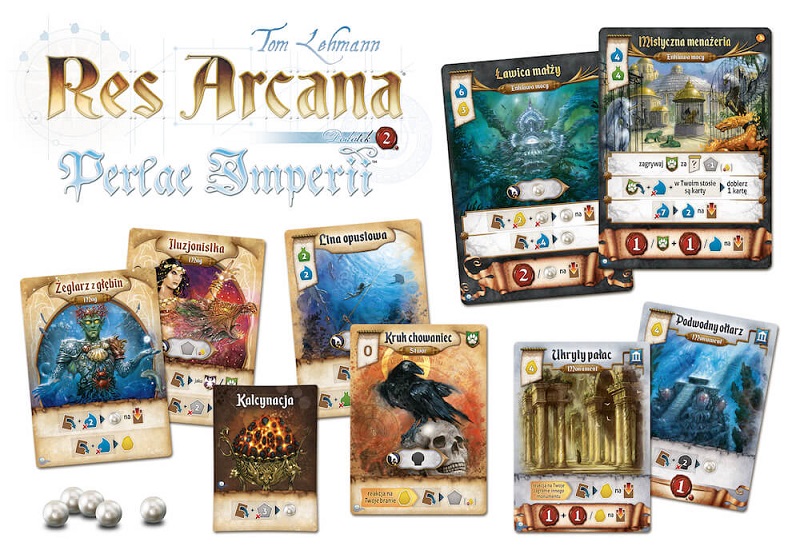 Karty z gry planszowej Res Arcana Perlae Imperii