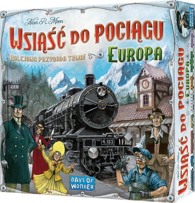 Okładka gry planszowej Wsiąść do pociągu: Europa